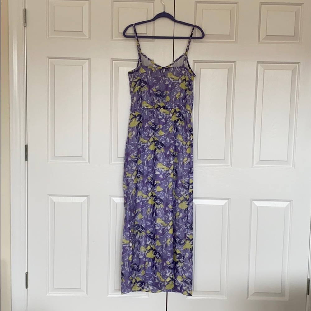 Loft floral purple maxi dress - size M - Picture 2 of 4